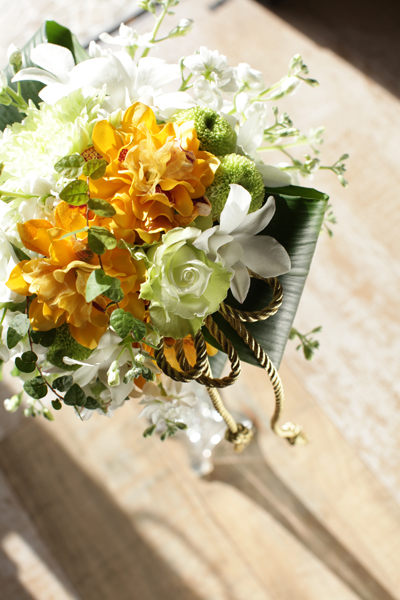 布花の和装ブーケ