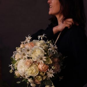 フランネルフラワーのウェディングブーケ