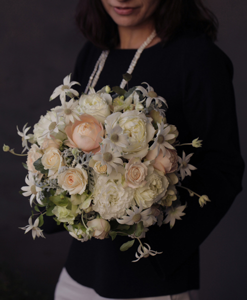 当日ラウンドブーケを制作