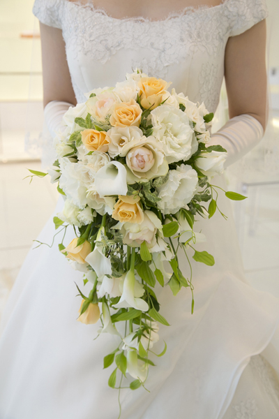 カラーのラウンドブーケ