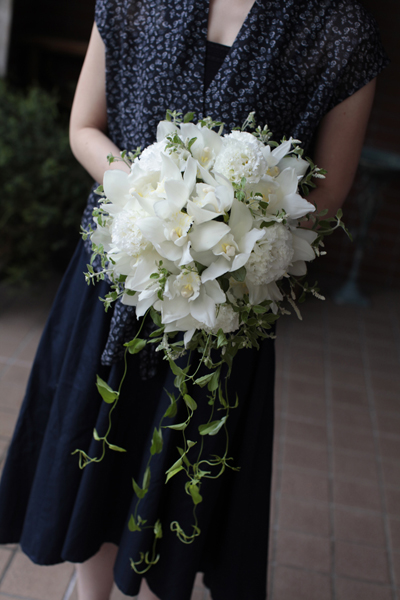 シンビジウムのウェディングブーケ