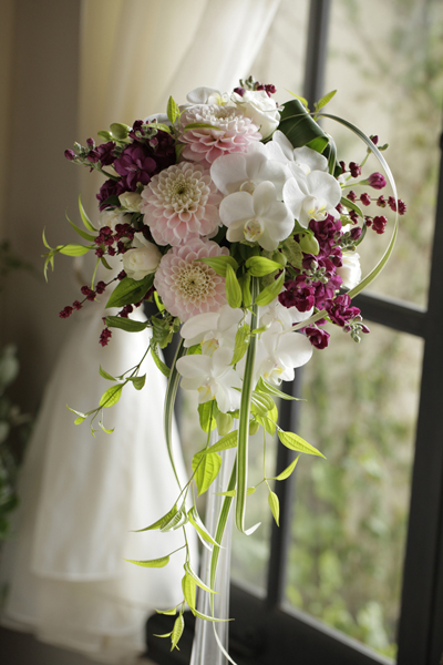 胡蝶蘭のウェディングブーケ