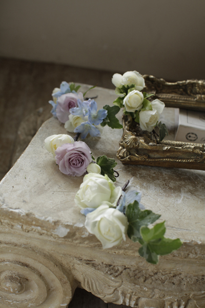 ブーケとヘッドドレス