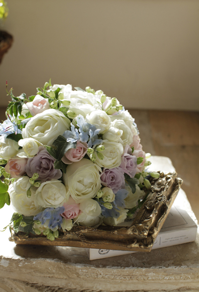 ブーケとヘッドドレス