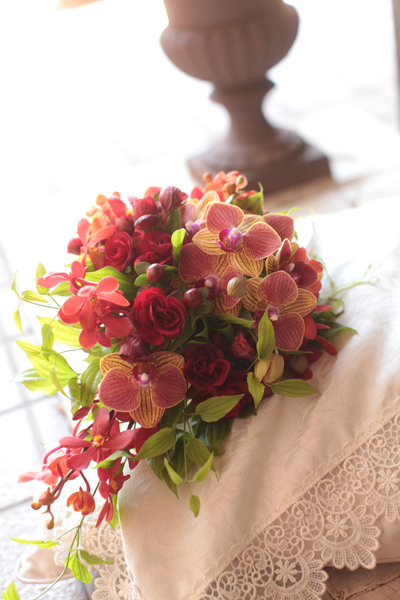 真っ赤なブーケ