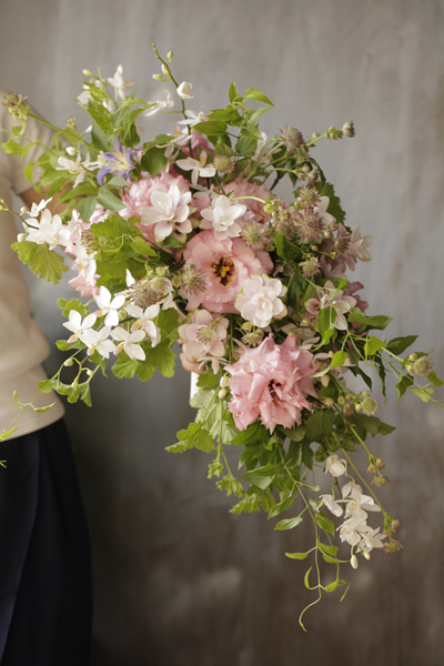 クルクマとトルコキキョウのブーケ