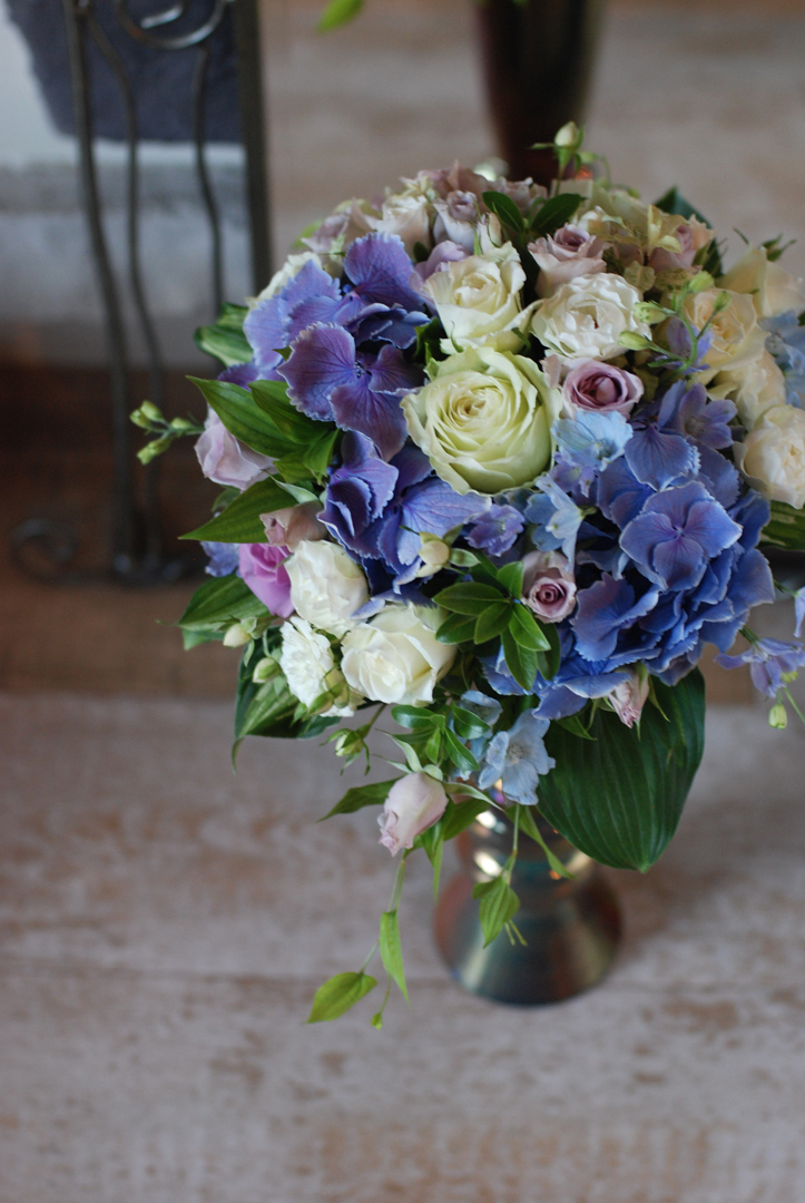 瑠璃色のウェディングブーケ