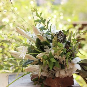 ユリ＆チューべローズのブーケ