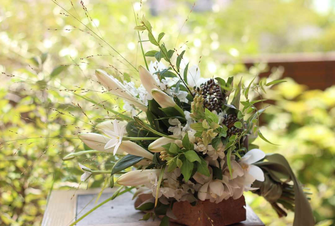 ユリ＆チューべローズのブーケ