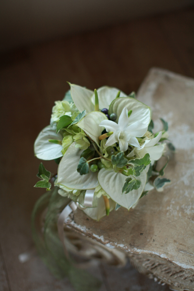 アンスリウムのウェディングブーケ