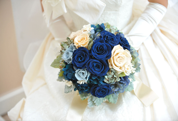 マジョリカブルーのブーケ