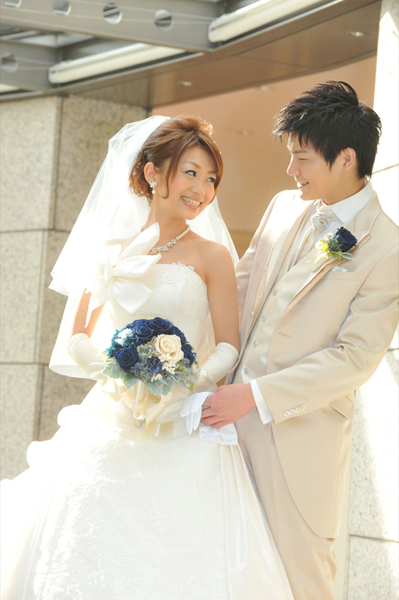 マジョリカブルーのブーケ