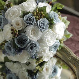 プリザーブドフラワー　ミストブルー