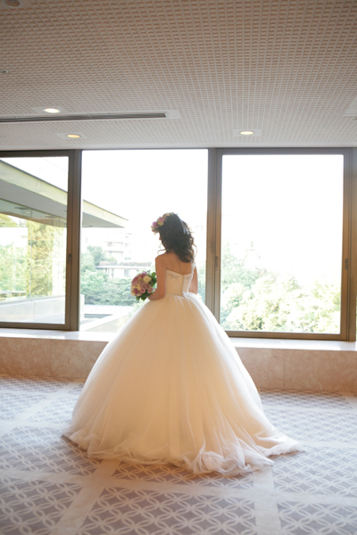 生花ラウンドブーケ＆花冠