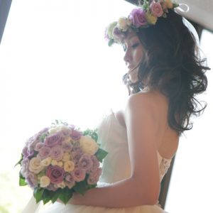 生花ラウンドブーケ&花冠