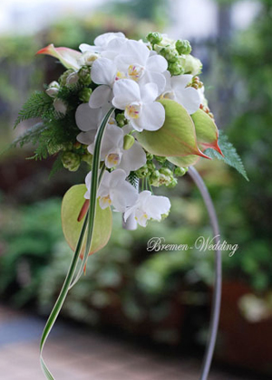 コチョウランのデザインブーケ