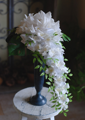 シンビジュームのウェディングブーケ