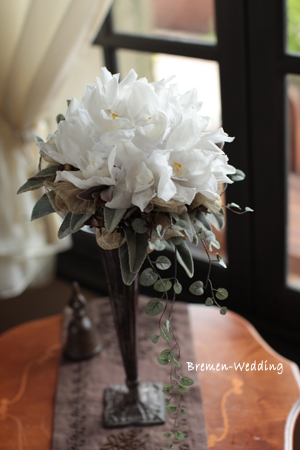 シンビジュームのウェディングブーケ