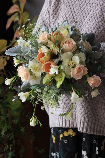 アマリリスのデザインブーケ