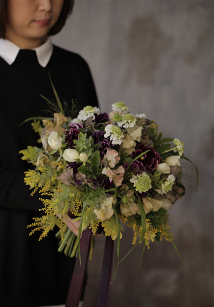 春のクラッチブーケ