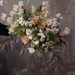 フランネルフラワーのフレームブーケ