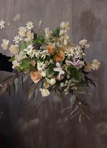 フランネルフラワーのフレームブーケ