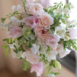 チューリップのパステルピンクブーケ