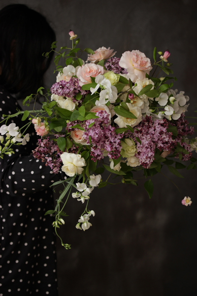 ライラックのウェディングブーケ