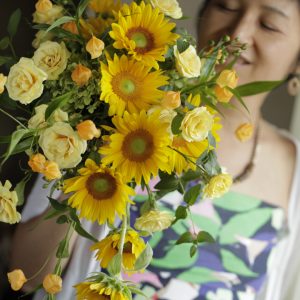 向日葵のウェディングブーケ