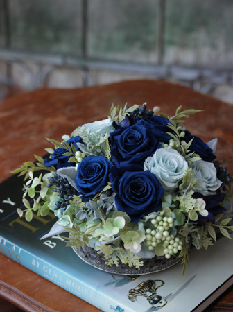 マジョリカブルーのアレンジメント