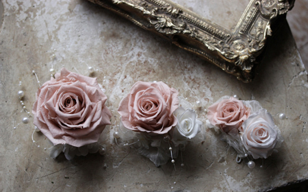 プリザーブドフラワーのヘットドレス