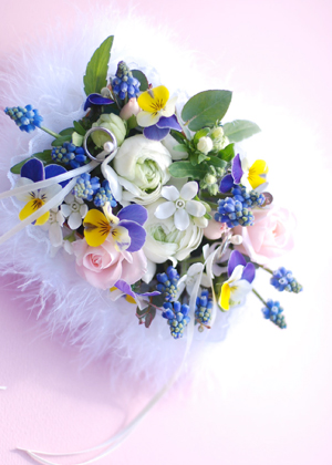 生花のリングピロー