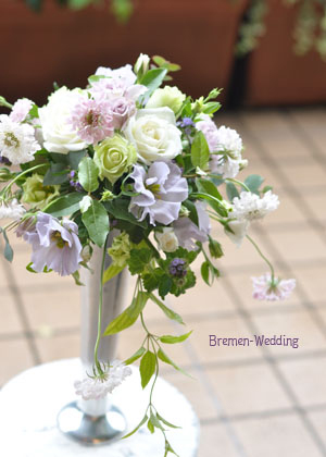 パステルカラーのナチュラルブーケ