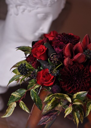 ダリアとアマリリスのブーケ