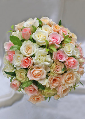 アンティークピンクとシャーベットオレンジブーケ