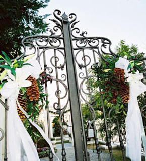 クリスマスの門扉飾り