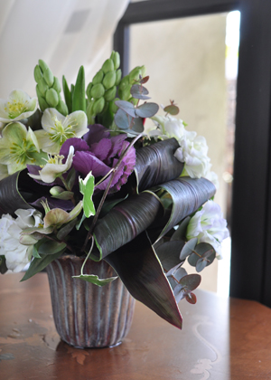 ヒヤシンスのアレンジメント