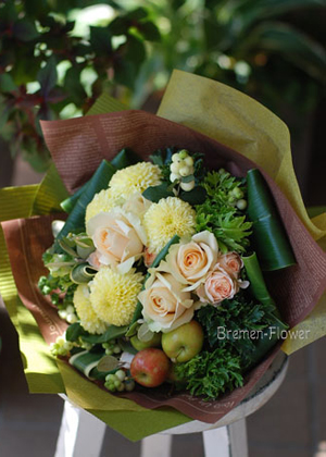 ピンポンマムの花束