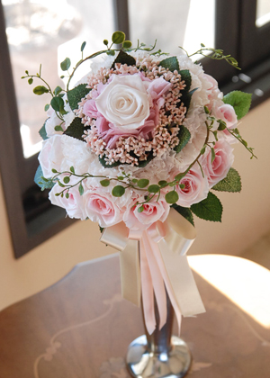 パステルピンクのヴィクトリアンブーケ