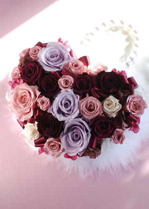 ハートのバッグブーケ