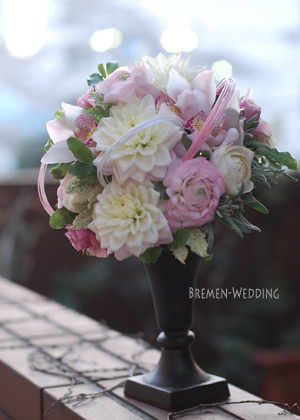 ピンポンマムの和装ブーケ