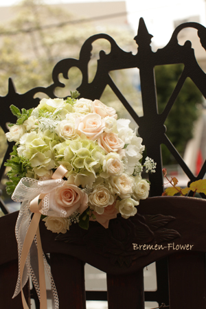 シェルピンクのブーケ