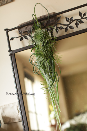 グリーンのマフブーケ