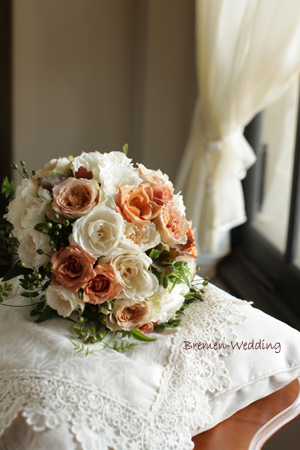 秋色のラウンドブーケ