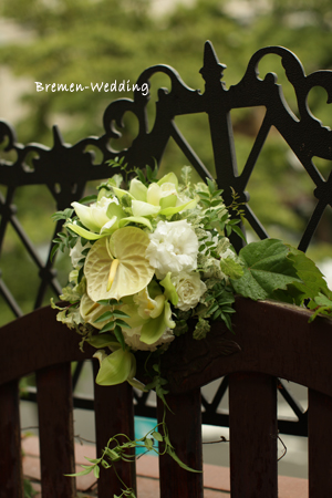 アンスリュームのブーケ