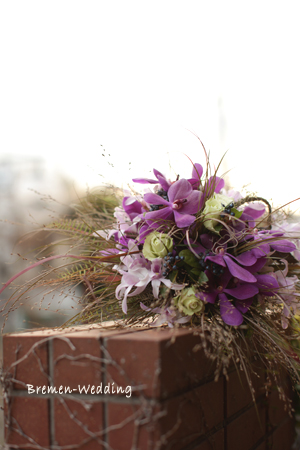 洋ラン‘バンダ'のデザインブーケ