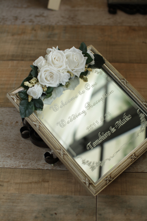 ウェルカムボードのお花