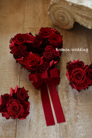 ハート型アレンジメント