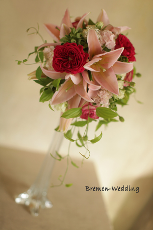 ユリとバラのブーケ