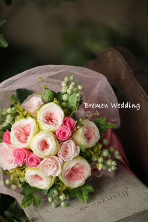 オールドローズのミニブーケ